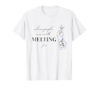 Disney 100 Anniversary Frozen Olaf D100 Quote Sweet Maglietta, Uomo, Bianco, S