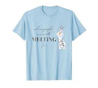 Disney 100 Anniversary Frozen Olaf D100 Quote Sweet Maglietta, Uomo, Celeste, S