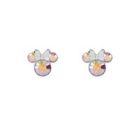 Disney 100 Minnie Mouse Silver Plated Studs with Crystals