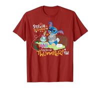 Disney 100 Stitch in Costume Bambi They Call Me Thumper Maglietta, Uomo, Mirtillo Rosso, XXL