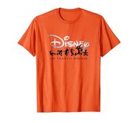 Disney 100 Years of Wonder Mickey & Pals Silhouettes D100 Maglietta, Uomo, Arancio, S