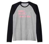 Disney 101 Dalmatians "Sorry I'm Late, I Saw a Dog" Funny Maglia con Maniche Raglan