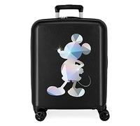 Disney 100 Special Shine Topolino Argento Valigia Cabina Nera 40x55x20 cm ABS Rigido Lucchetto TSA Integrato 38.4L 2.82 kg 4 Doppie Ruote Bagaglio a Mano
