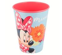 Disney- Minnie Bicchiere Plastica Piccolo, Rosa/Celeste, 1 Unità (Confezione da 1), 23707
