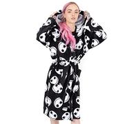 Disney Accappatoio da donna The Nightmare Before Christmas | Accappatoio nero con tasca Jack Skellington | Tim Burton Movie Pjs Robe, Nero, L