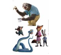 Disney Adesivi Murali Zoomania Set Decal Vinile 50x70cm Multicolore
