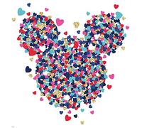 Disney Adesivo gigante riposizionabile Minnie Mouse Cuore di Coriandoli con Paillettes