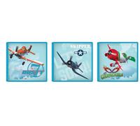 Disney Aerei Set Di 3 Arte Stampato Scatola Graham e Marrone X6