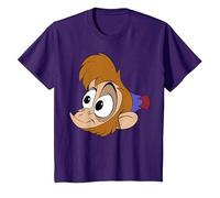 Disney Aladdin Abu Big Face Maglietta, Bambini, Viola, 4 anni