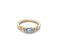 Disney Aladdin Jasmine 14k gold-plated ring with icy blue crystal and moonlight blue crystal