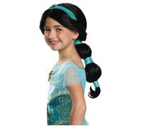 Disney ALADDIN Jasmine Parrucca Bambini Libro Giorno Costume Favola Accessorio