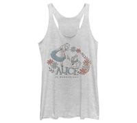 Disney Alice e Coniglio Camicia, Bianco Erica, L Donna