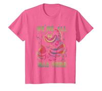 Disney Alice In Wonderland Cheshire Cat Neon All Mad Here Maglietta, Bambini, Rosa Mélange, 10 anni