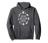 Disney Alice in Wonderland Mad Here White Felpa con Cappuccio