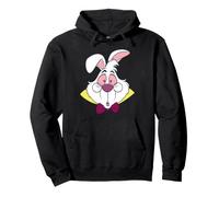 Disney Alice in Wonderland White Rabbit Big Face Costume Felpa con Cappuccio