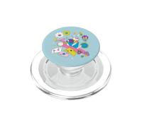 Disney Alice in Wonderland White Rabbit Retro Colors Collage PopSockets PopGrip per MagSafe