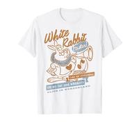 Disney Alice In Wonderland White Rabbit Vintage Maglietta, Uomo, Bianco, L