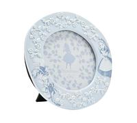 Disney - Alice nel paese delle meraviglie - Cornice portafoto rotonda in ceramica smaltata da 10 x 10 cm - Alice & Motivo rose Cappellaio Matto - Merchandise Disney con licenza ufficiale - Decorazione
