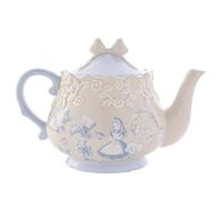 Disney - Alice nel paese delle meraviglie, teiera in ceramica, motivo Alice, Cappellaio matto e rose, decorazione e decorazione per la casa per feste in giardino, ospitare, servire e cenare. Altezza: