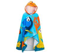 Disney Alla ricerca di Nemo - Asciugamano con cappuccio 100% cotone, poncho per bambini, per travestirsi, telo da spiaggia, da bagno, per nuotare