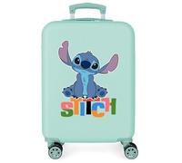 Disney Aloha Stitch - Valigia da cabina blu, 38 x 55 x 20 cm, rigida 2,5 kg, chiusura a combinazione laterale ABS 2,5 kg, 35 l, bagaglio a mano, blu, Taglia unica, Valigia cabina