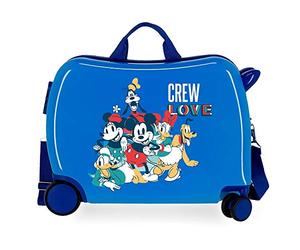 Disney Always Original - Valigia per bambini, blu, 50 x 38 x 20 cm, rigida ABS, chiusura a combinazione laterale, 34 l, 3 kg, 4 ruote, bagaglio a mano