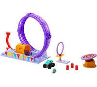 Disney and Pixar Cars On The Road Showtime Loop Playset with Ivy Monster Truck,