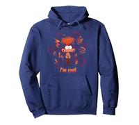 Disney And Pixar’s Inside out 2 Emotions Anxiety I’m Fine Felpa con Cappuccio, Unisex per Adulti, Navy, M