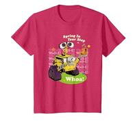Disney And Pixar’s Wall-E Easter Spring in Your Step Whoa! Maglietta, Bambini, Rosso mélange, 10 Anni