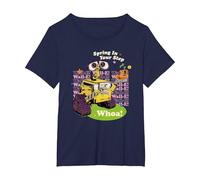 Disney And Pixar’s Wall-E Easter Spring in Your Step Whoa! Maglietta, Donna Plus-Size, Navy, 2X