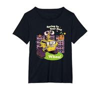 Disney And Pixar’s Wall-E Easter Spring in Your Step Whoa! Maglietta, Donna Plus-Size, Nero, 1X