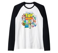 Disney And Pixar's Toy Story 5 Logo & Character Collage Maglia con Maniche Raglan