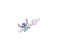 Disney Anello da ragazza in argento sterling con cuciture blu e fiore rosa D900020SL.PH