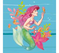 Disney Ariel Carta da Parati Piccolo Friends Murale 250x280cm Blu Ragazze Camera