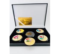 Disney Ariel Il Sirena x5 Placcato Oro Moneta The Sea Princess - IN Display Box