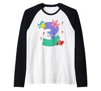 Disney Ariel Numbers "3" Third 3rd Birthday Party Gift Maglia con Maniche Raglan