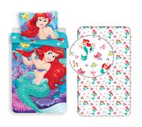 Disney Ariel Set Letto Singolo Copripiumino Federa Lenzuola con Angoli Cotone