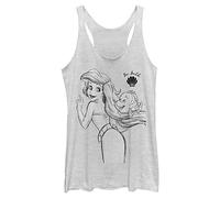 Disney Arielle e Flunder Camicia, Bianco mélange, L Donna