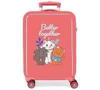 Disney Aristogatos Valigia da Cabina Coral 38 x 55 x 20 cm Rigida ABS Chiusura a combinazione laterale 78 L 2 kg 4 ruote doppie Bagaglio a mano, rosso, Valigia cabina