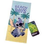 Disney Asciugamano per bambini Stitch 70 x 140 cm | 100% poliestere morbido e leggero, asciugatura rapida, design ufficiale, ideale per spiaggia, piscina e bagno bambini e fan di Lilo & Stitch