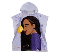 Disney Asciugamano Poncho Wish | Asciugamano Poncho Con Cappuccio | Wish Teli Mare Bambini| Taglia Unica Viola