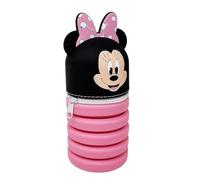 Disney Astuccio Allungabile in Silicone Minnie Mouse Topolina Dimensione Regolabile Chiusura a Cerniera Colore Nero Rosa