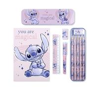 Disney Astuccio per bambini Lilo & Stitch con matite colorate, articoli di cancelleria, set regalo