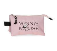 Disney Astuccio scolastico Minnie Heads, astuccio per bambini, realizzato in poliestere, triplo scomparto per una migliore organizzazione, dimensioni ideali per il trasporto nello zaino.