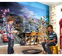 Disney Auto Murale Cameretta Bambini Foto Parati + Adesivo Saetta Mcqueen