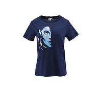 Disney Avatar 2 La Via dell'Acqua T-Shirt per Donna, T-Shirt in Morbido Cotone, T-Shirt Neytiri Design, T-Shirt a Maniche Corte per Adulti e Ragazze | Taglia M - Blu
