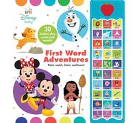 Disney Baby Mickey Mouse, Minnie, Frozen, Moana, and More! - First Word Adventures: Point, Match, Listen, and Learn! 30-Button Sound Book - Great for First Words - PI Kids