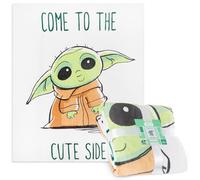 Disney Coperta Pile - Plaid Divano 150x130cm - Coperta Letto Singolo Flanella Coperte Calde e Morbide Baby Yoda Spiderman Stitch Gadget Regalo (Verde Baby Yoda)