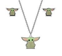 Disney Baby Yoda SH00594L.PH - Set Collana e Orecchini, Misura Unica, Metallo Non prezioso, Nessuna Pietra preziosa