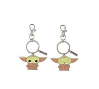 Disney Baby Yoda verde, marrone e argento portachiavi BFF Set, verde e beige, Taglia unica